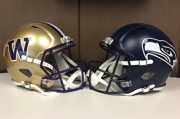 football helmets